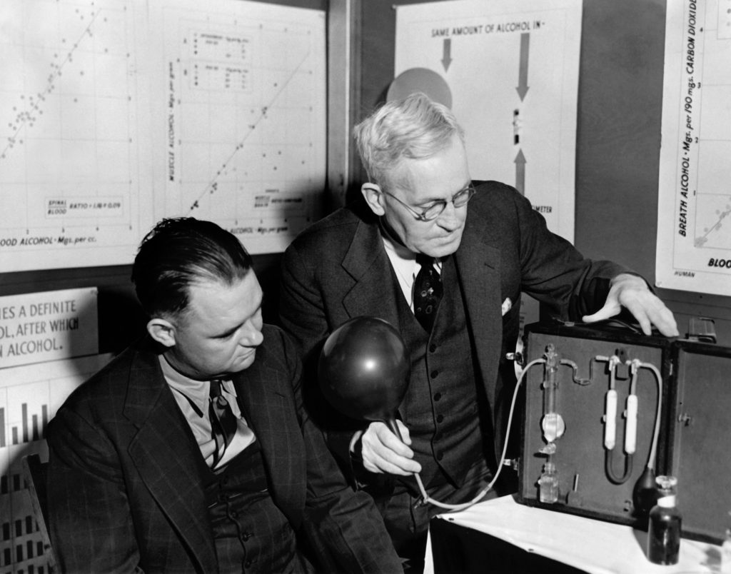 alcohol breath test from 1937