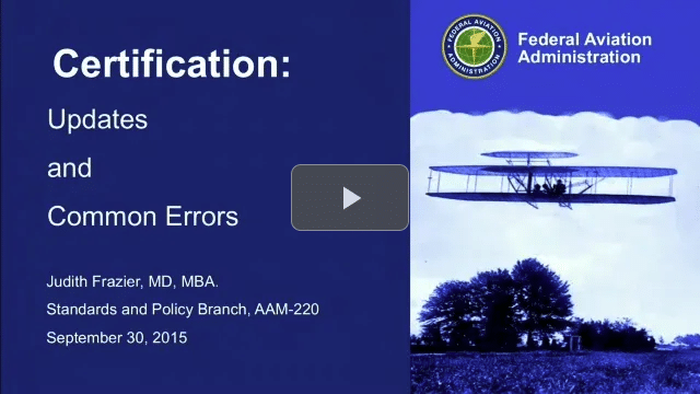 FAA TV Common Errors for The AME